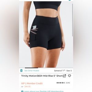 Black Fabletics Trinity Motion365 Shorts